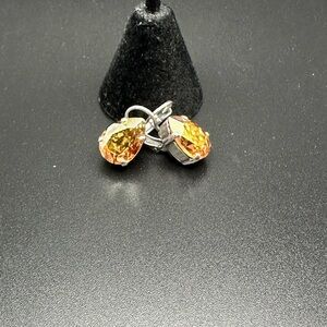 Elegant Gold and Silver Teardrop Earrings